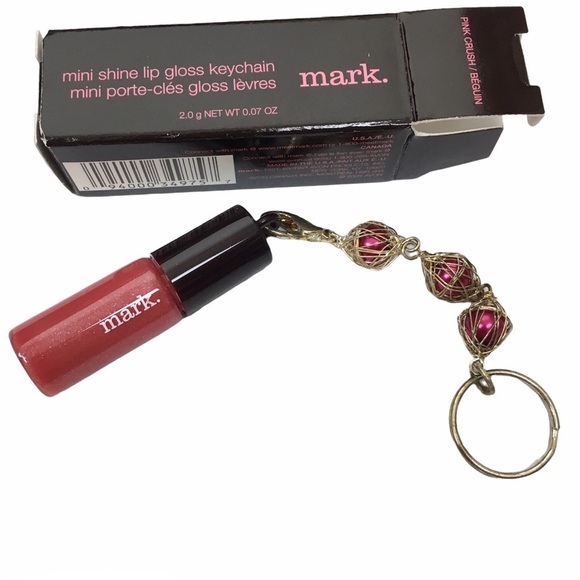 mark. Mini Shine Glow Baby Glow Lip Gloss Keychain Pink Crush Avon - Picture 1 of 12